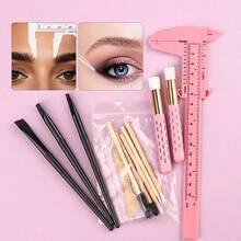 11pcs Fashion Women's Makeup Tool Set, Multi-Functional Set Including Eye Makeup Brushes, Face Makeup Brushes And Eyelash Measuring Tool - Perfect For Women's Daily Makeup, Ideal Gift For Wife And Girlfriend. - Multicolor - View 2