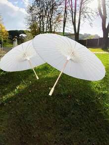 6/10pcs Multi Size, Unfolded Diameter/40cm/60cm Wedding Umbrellas, Elegant Photography Props And Party Decorations, Suitable For Wedding Parties - Multicolor - View 4