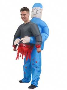 1pc (Blower Not Included) Halloween Male Doctor Hugging Costume/Cosplay Outfit/Holiday Prop Stage Performance/Holiday Gift - Multicolor - View 2