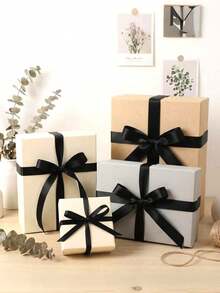 Pita Satin Hitam, Pita Kain Satin Hitam Padat yang Digulung, Pita Hitam Halus dan Mengkilap untuk Pesta Liburan, Pesta Ulang Tahun, Pembungkus Kado, Rangkaian Buket Bunga, Kerajinan Tangan DIY, Dekorasi Pernikahan, Hiasan Rambut & Dekorasi Rumah - Beraneka warna - View 4