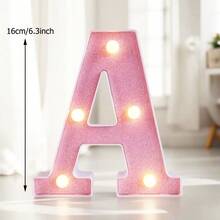 1pc 16cm Pink Luminous Letter Light, Home Decoration LED Letter Light, Indoor Room Wedding Proposal Birthday Party Decoration Letter Light Board - Pink Small Letters - View 30