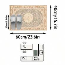1PC Arabic Calligraphy Pattern Faux Cashmere Machine Washable Area Rug, Middle Eastern Persian Style Islamic Classical Court Rectangular Soft Carpet, Living Room Bedroom Home Decor, All Season Use, Aesthetic Home Decoration - Multicolor - View 13
