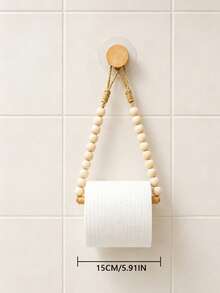 Creative Handmade Beaded Towel Rack; Drill-Free Bathroom Towel And Toilet Paper Holder; Toilet Paper Holder; Jute Rope Toilet Paper Holder; Creative Drill-Free Rope-Style Hanging Rack; Decorative Storage Rack For Guesthouses And Hotels. - Multicolor - View 13