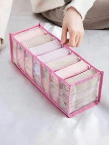 1pc Foldable Underwear Storage Box,Mesh Drawer Organizer For Bra,Socks,Lingerie,Ties,Towels,T-Shirts,Cosmetics And Baby Items,Breathable Closet Storage Bin,Portable Wardrobe Organizer For Home,RV,Travel,Office Gift - View 18