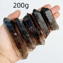 Natural Tea Quartz Crystal Raw Mineral Single Point Column | Smoky Quartz Energy Decor Home Office Feng Shui Stone Mineral Specimen Collection - Multicolor - View 10