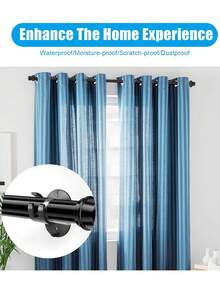 2pcs/4pcs/6pcs No-Drill Adhesive Curtain Rod Brackets, Screw-Fixed / Adhesive Dual-Use Curtain Rod Holders, Adjustable Self-Adhesive Curtain Hooks Wall Mounts, Includes Screws + Expansion Tubes, Suitable For Home, Kitchen - Curtain Rod Hooks - View 4