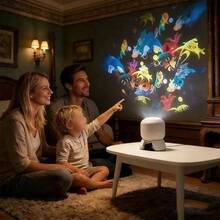 LED Starry Ocean Projection Lamp, 360° Rotating Dynamic Projection Night Light, USB Powered Ambient Light, Suitable For Bedroom, Game Room, Living Room Decorative Lighting, Christmas Decoration Light - Ocean Projection Light - View 3