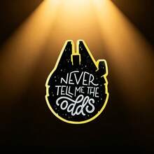 1/2/5 Buah Stiker Vinyl "Never Tell Me The Odds", Stiker Botol Minum, Stiker Lucu, Stiker Imut, Stiker Laptop, Stiker, Stiker untuk Laptop, Mug, Casing Ponsel, Helm - A - View 9