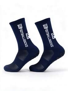 1/5 Pairs Men's Anti-Slip Sports Socks, Rubber Sole Grip Points, Non-Slip Football Socks, For Fitness, Soccer, Training & Daily Wear - Multicolor - View 3