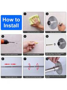 Adjustable L-Shaped Shower Curtain Rod: Rust-Resistant Stainless Steel, Wall-Mounted, Suitable For Multi-Purpose Use In Bathroom - A - View 4
