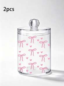 Bow-Adorned Storage Box-Ideal For Organizing Beauty Products Or Displaying Items On Your Desk. It Features A Transparent Design For Easy Visibility And Makes A Perfect Gift For Women For Christmas, Halloween, Or Thanksgiving. - Multicolor - View 12
