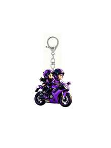 2d Flat Mini Motorcycle, Cute Couple Motorcycle Keychain, Birthday Gift, Valentine's Day, Birthday - Multicolor - View 14