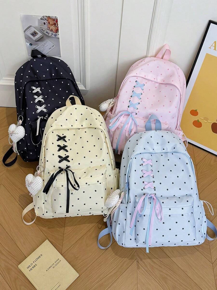 1pc New Korean Style Ins Backpack For Middle School And High School Students, Lightweight Versatile School Commute Backpack - Multicolor - View 1