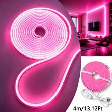 Luz de Neón LED, Tira de Luz LED USB 5V con Controlador Táctil, Luz de Cuerda de Neón Flexible, Adecuada para Decoración Interior y Exterior, Dormitorio, Cocina, Fiesta, Retroiluminación de TV - Luz de neón - Ver 14