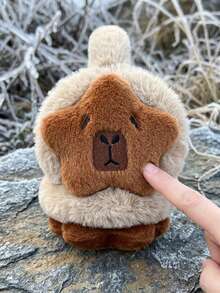 1pc Cute Cartoon Capybara Shaped Decorative Ear Muffs, Warm Soft Ear Covers, Suitable For Winter Outdoor Wear - Multicolor - View 4
