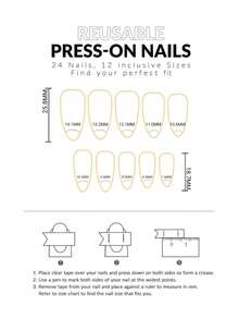 CLASSFREN 24pcs Medium-Long Almond Shape Autumn Style Press-On Nails With Spider Rhinestone Decor, Reusable Adhesive Nail Tips For Women's Daily Wear, Halloween And Party - Multicolor - View 6