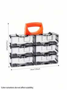 6-Compartment Transparent Toy Car Storage Organizer With Carry Handle, Portable Display Case For Miniature Cars And Small Toys - Storage - View 6