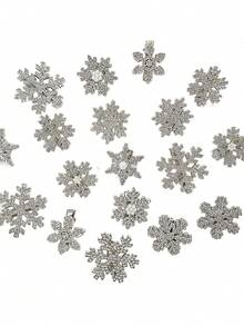 10pcs Christmas Rhinestone Snowflake Hair Clips, Girls Autumn/Winter Side Bangs Clips, Loose Hair Clips, Premium Hair Accessories - Multicolor - View 5