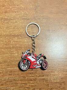 somoving 3pcs Motorcycle Design 2D Flat Acrylic Keychains, Non-3D, 0.3cm Thick, Durable Clear Printing, Cute Motorcycle Pendant, Fashionable Handbag Charm, Car Key Ring, Creative Gift For Riders And Motorcycle Enthusiasts - Multicolor - View 11