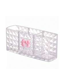 Kotak Penyimpanan Kuas Alis Akrilik Transparan dengan Pita - Organizer Kosmetik, Dengan Kompartemen, Kotak Penyimpanan Kosmetik, Tabung Penyimpanan, Tempat Pena Tiga Sekat, Tempat Pena Akrilik Transparan, Kotak Penyimpanan Kuas Pensil Alis - MultiWarna - View 11