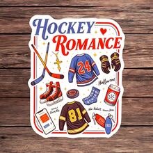 1PC Bookish Sports Romance Fan Sticker, Novel Lover Quote Vinyl Decal For Laptop Water Bottle Notebook E-Reader, Waterproof Fiction Reader Decal Sticker, Aesthetic Stationery Journaling Scrapbook Gift For Her - Multicolor - View 3