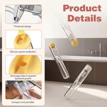 4/1pc Portable Travel Toothbrush Storage Box, Multi-Functional Transparent Toothbrush Protective Case, Toothbrush Drain Rack, Reusable, Detachable Toothbrush Box, Toothpaste, Toiletries, Portable Toothbrush Sleeve/Storage Box, Toothbrush Hygiene Care Outdoor Supplies, Suitable For Travel, Hiking, Camping Toothbrush Protective Case, Also Applicable For Home Bathroom Storage Accessories, Household Small Tools, Student Dorm And University Dorm Supplies. Perfect Gift For Halloween, Christmas, For Friends, Girls, Moms, Teachers, Nurses. - Multicolor - View 5