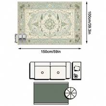 1 Buah Karpet Area Motif Bunga Biru Hijau Bahan Kasmir Imitasi, Dapat Dicuci dengan Mesin, Gaya Timur Tengah Persia, Gaya Istana Klasik Eropa, Persegi Panjang Lembut, Dekorasi Rumah Ruang Tamu dan Kamar Tidur, Dapat Digunakan Sepanjang Musim, Dekorasi Rumah yang Estetis - MultiWarna - View 12