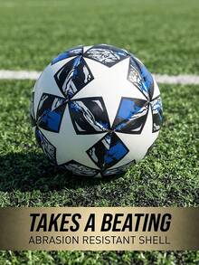 1PC,Unisex Basic Beginner Soccer Ball For Youth & Adults, Beautiful Colorful Design, Size 5 Official Standard Football, Personal Training & Match Ball, Indoor Outdoor Use, Recreational Play & Game - Multicolor - View 2