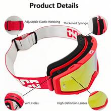 1pc Outdoor Adventure Sports Goggles, Windproof Dustproof Sandproof MX Glasses, Comfort Fit Riding Eyewear For Motocross, MTB, ATV And Bicycle Racing - Multicolor - View 6