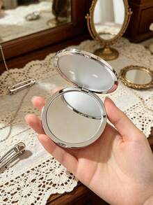 Prada Portable Makeup Mirror Series, Gold Round Mirror And Silver Triangle Hand Mirror, Lightweight And Durable, Suitable For Travel, Personal Use And Gifting - Silver - View 4