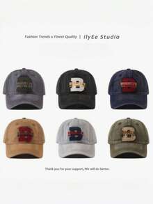 2026 Autumn/Winter New Vintage Washed Distressed Baseball Cap, Brooklyn New York Letter Patch Dad Hat, Unisex Adjustable Streetwear Cap - BROO Baseball Cap - View 4