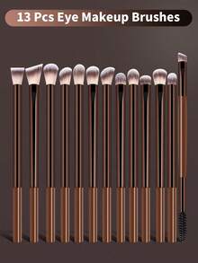 Professional Dual-Ended Makeup Brush Set - Featuring Angled And Tapered Designs For Foundation, Contour, Blush, Powder, Eyeshadow, Concealer, Highlighter, And Blending Brushes. Soft Fiber Bristles, Perfect Gift For Women And Girls - Coffee Brown - View 8