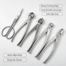 Professional Thick Stainless Steel Bonsai Tool Set, Bonsai Ball Shears And Angled Pruning Shears, Sharp Scissors For Bonsai Tree Branch Pruning, Trimming And Shaping, Suitable For Bonsai Enthusiasts' Bonsai Gardening Supplies - A - View 10