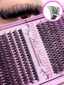 640 Clusters False Eyelashes, Single Lash Clusters, 30D+40D+50D+60D Large Capacity Mixed Pack, D Curl, 8-16mm Mixed Length Segmented Lash Book, Dense And Long, Suitable For Daily Home Wear, Easy To Use - D - View 4
