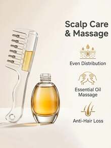 Transparent Visible Liquid Storage And Guide Comb, Ball-Bearing Metal Guiding Teeth For Even Liquid Distribution, Can Replace Manually Applying Hair Care Combs, Essential Oils Soothe The Scalp And Soften Stubble, Home Scalp Care, Portable Hair Comb - Multicolor - View 2