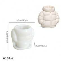 Cute Cotton Jacket Pen Holder Silicone Mold, Resin Flower Pot Vase Storage Plaster Mold, Handmade DIY Epoxy Resin Drip Glue Mold - A16A-2 Clothing Vase Mold - View 9