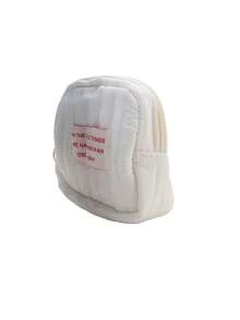 Bolsa de cosméticos portátil pequeña de varias capas para guardar artículos pequeños, bolsa mini para llevar lápices labiales al salir (la dirección del cierre de cremallera es aleatoria izquierda&derecha) - Beis - Ver 7