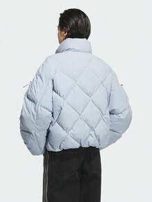 Adidas Originals 女款 BOW COM DOWN 加厚羽絨短外套 KC2612 - 藍色 - 查看 3