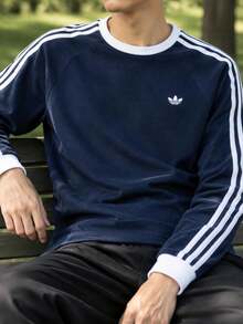Adidas Originals Men's Sports T-Shirt & Tank Top 3S LS TEE Navy Blue Contrast Color Long Sleeve Sports Top KT5066 - Deep Indigo - View 4