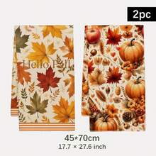 2 قطعة منشفة مطبخ، سلسلة Hello Autumn بنمط مطبوع، أسلوب مائي 40*60 سم منشفة مطبخ مستطيلة من الألياف الدقيقة، قماش أطباق، مفرش طاولة، منشفة يد، ديكور مطبخ، ديكور منزلي، هدية تدشين منزل الجيران، منديل مطبخ وقماش أطباق، ديكور منزلي، هدية - البرتقالي مرهق - مشاهدة 13