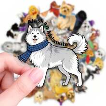 50pcs Cute Cartoon Puppy PET Stickers, Suitable For Decorating Journals, Phone Cases, Notebooks, Tablets, Skateboards, Guitars, Party Packaging, Water Bottles And Luggage - Multicolor - View 2