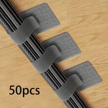 50pcs Nylon Self-Adhesive Cable Ties, Magic Tape, Easy Power Cord Organization, Flexible Multi-Purpose Home And Office Cable Straps, Wire Fixers - Easy Cable Management And Organization - Reusable Durable Cable Adhesive Rings, Suitable For Home And Office, Desktop Cable Rack, Cable Organizer, Self-Adhesive Cable Storage Tool, Cable Ties, Wall Cable Organizer, Computer Cable Clips, Network Cable Organizer, Christmas Decoration, Halloween Decoration, Outdoor Garden Decoration, Autumn Home Decor, Bedroom Decor, Kitchen Decor, Christmas Gift - Multicolor - View 13
