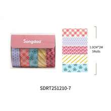 Chuchen Taoyao Series Dopamine Polka Dot Plaid Stripe Boxed Washi Tape DIY Planner Diary Sticker - A - View 12