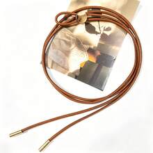 1pc Fashionable Vintage Thin Knotted Waist Belt, Adjustable Length, Suitable For Date, Outing, Daily Commute--Match With Skirt, Shirt, Coat, Fashionable Decorative Versatile Waist Rope - Multicolor - View 6