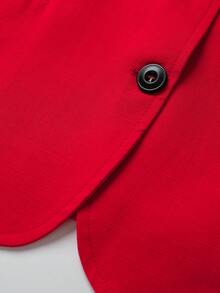 Áo khoác blazer nữ phong cách Trung Quốc mới tay dài, mặc thường ngày, phù hợp cho mùa thu - Đỏ - Xem 4