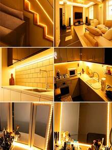 USE 5V Low Votage 285 RGe Wam White Single Color Emperature Switch LED Strip Light, Lng Room Bedroom TV Background, Cabinet And Party - Yellow - View 8