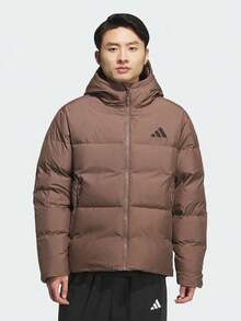 Adidas Men's PUFFY DOWN JKT Thick Down Jacket - Short KC5945 - Brown - View 1