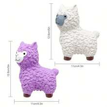1pc Random Color Medium Dog Latex Squeaky Alpaca Pet Chew Toy Durable Teething Pet Toy - Multicolor - View 6