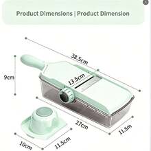 The Kitchen Is Adjustable And Comes With A Storage Box And Peeler, Stainless Steel Multifunctional Vegetable And Fruit Slicer, Onion, Potato, Tomato, Cabbage, Apple, Lemon Slicer, And Multi-Purpose Vegetable And Fruit Slicer. - Multicolor - View 9