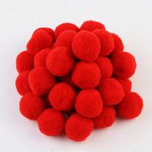 10/15/20/25/30/40/50mm Fluffy Mini Pom Poms, Christmas Red Plush Balls, Mixed Color Soft Fur Balls, Handmade Clothing, Wedding Decoration, DIY Pom Poms, Felt Balls, Sewing Craft Accessories - PM - View 24